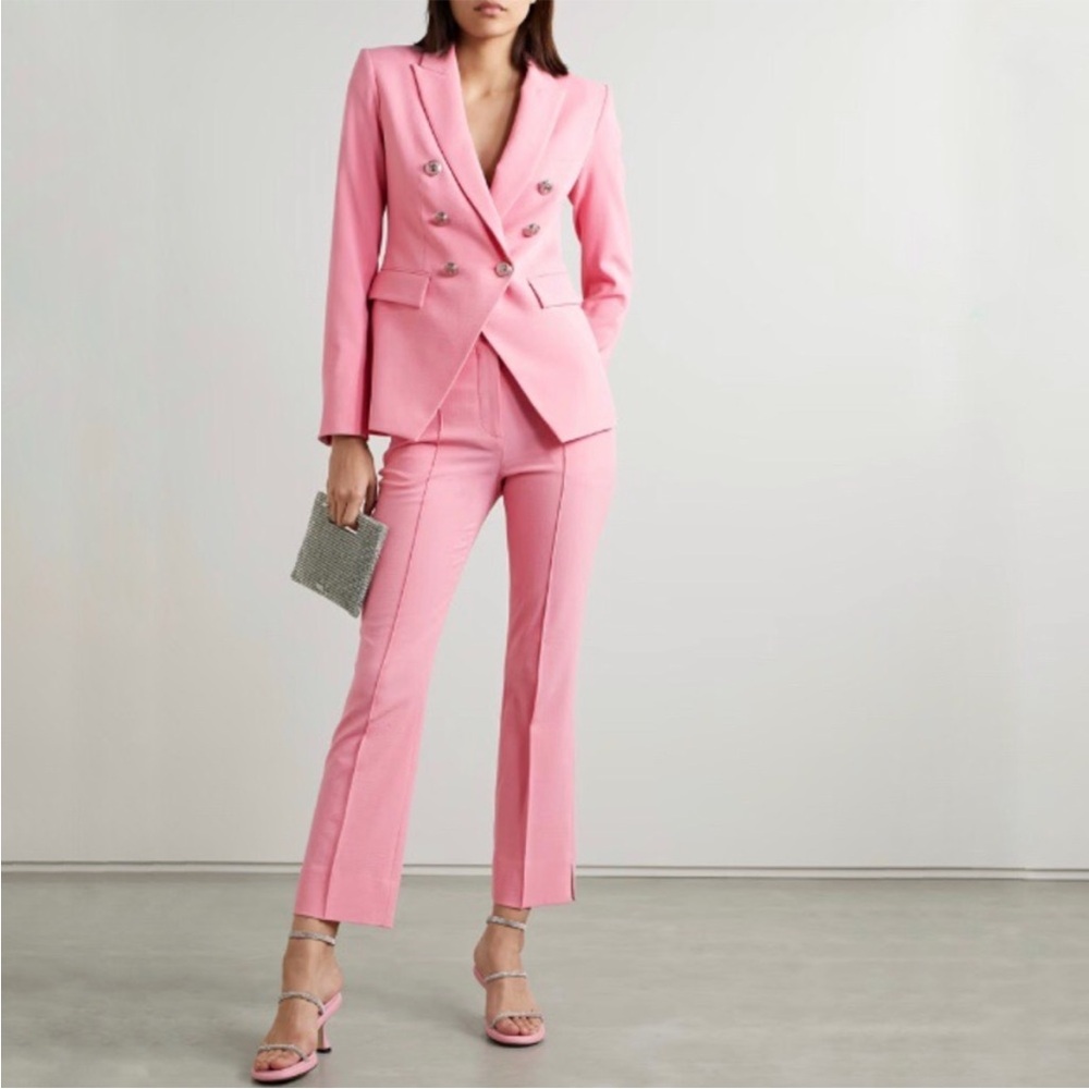 Veronica Beard Kean Cropped Pink Pant